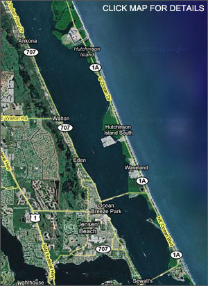 Hutchinson Island FL Map